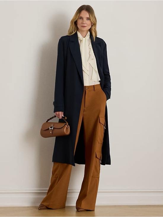 Lauren Ralph Lauren Wool-Blend Serge Wide Leg Cargo Pant BNWT - Picture 5 of 7
